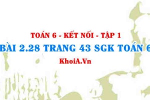 Bài 2.28 trang 43 SGK Toán 6 tập 1 Kết nối tri thức